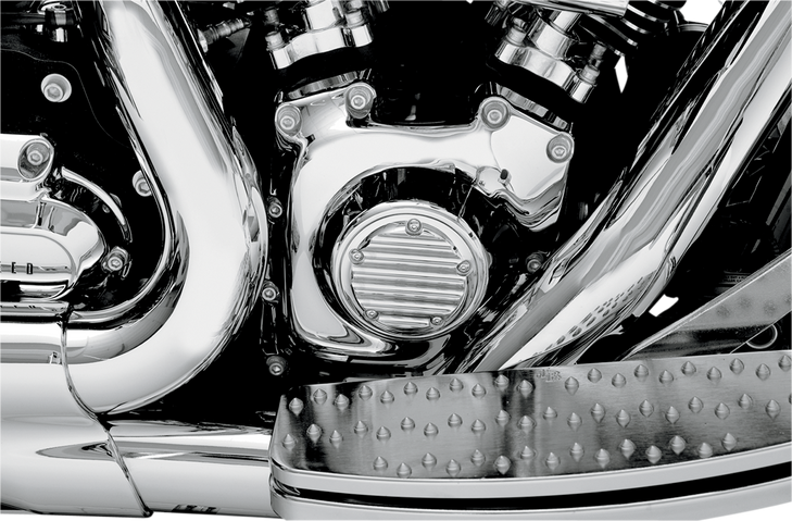 Joker Machine Points Cover - Finned - 5 Hole - Chrome 02-99Fn