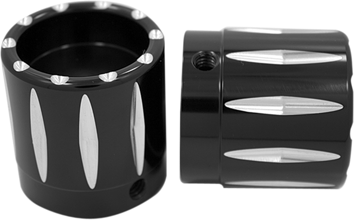 Avon Grips Front Axle Nut Cover - Black - Rival - 1" Axl-Riv-Ano