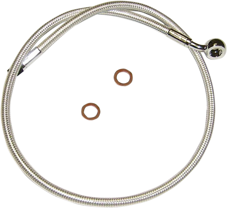 Magnum Shielding Brake Line - 10 Mm-Straight - 24" - Sterling Chromite Ii As37624