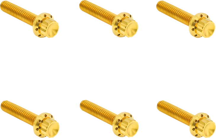 Arlen Ness Hardware Kit Titanium 12-Pnt M8G2 Clutch Cover Gold 300-702