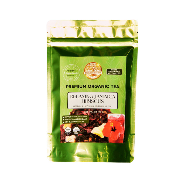 Relaxing Jamaica Hibiscus Herbal & Hawaiian Dried Fruit Tea 6 oz