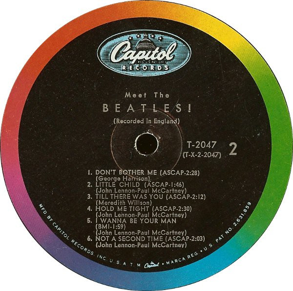 The Beatles - Meet The Beatles! (LP, Album, Mono, Pin)