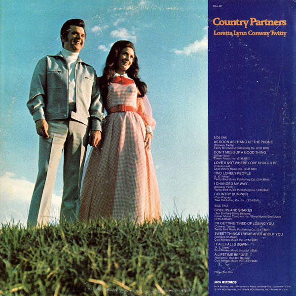 Conway Twitty & Loretta Lynn - Country Partners - MCA Records - MCA-427 -  LP, Album 702192533 - BullTrax Records
