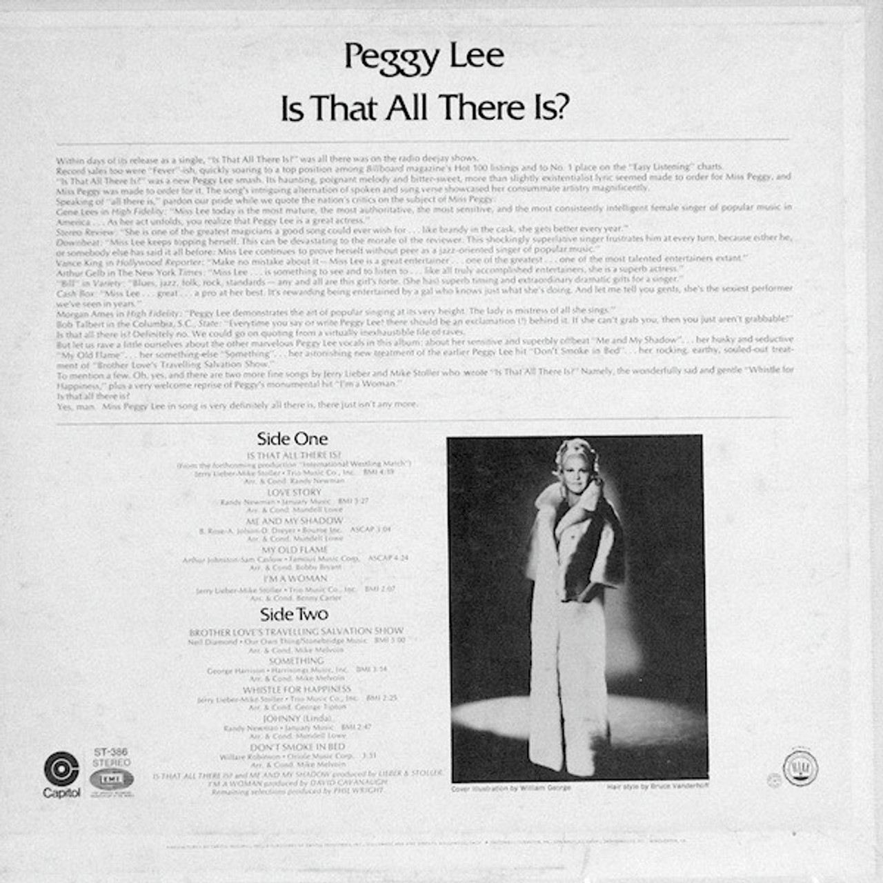 Peggy Lee - Is That All There Is? - Capitol Records - ST-386 - LP