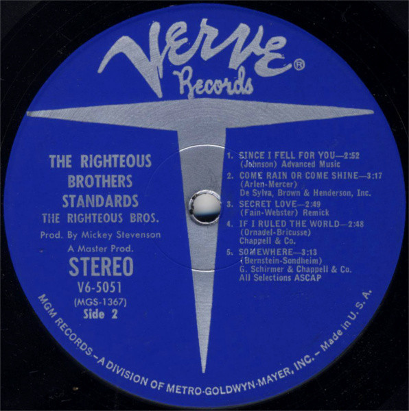 The Righteous Brothers - Standards - Verve Records - V6-5051 - LP