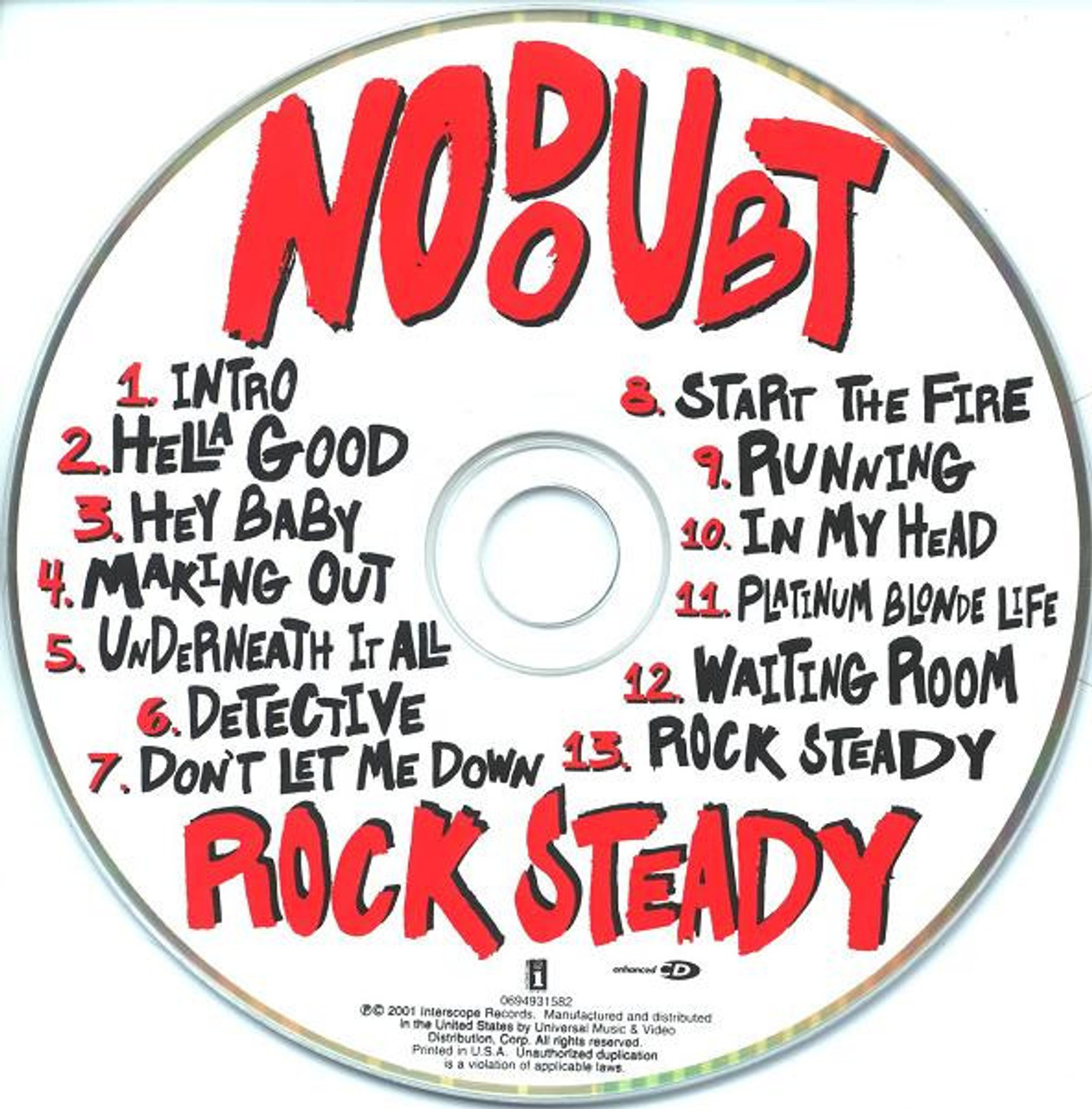 No Doubt - Rock Steady - Interscope Records - 694931582 - CD