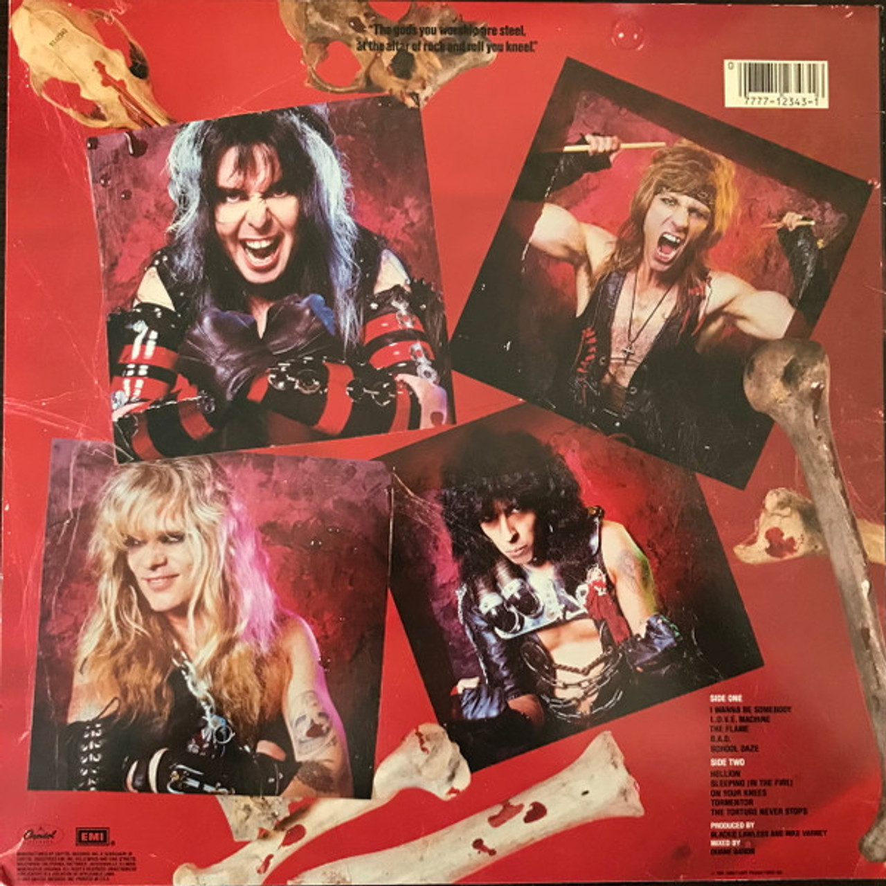 米LP W.A.S.P. W.a.s.p. ST12343 CAPITOL /00260 W.A.S.P. ‎– (WASP) Self-Titled 1984 Capitol ST-12343 First