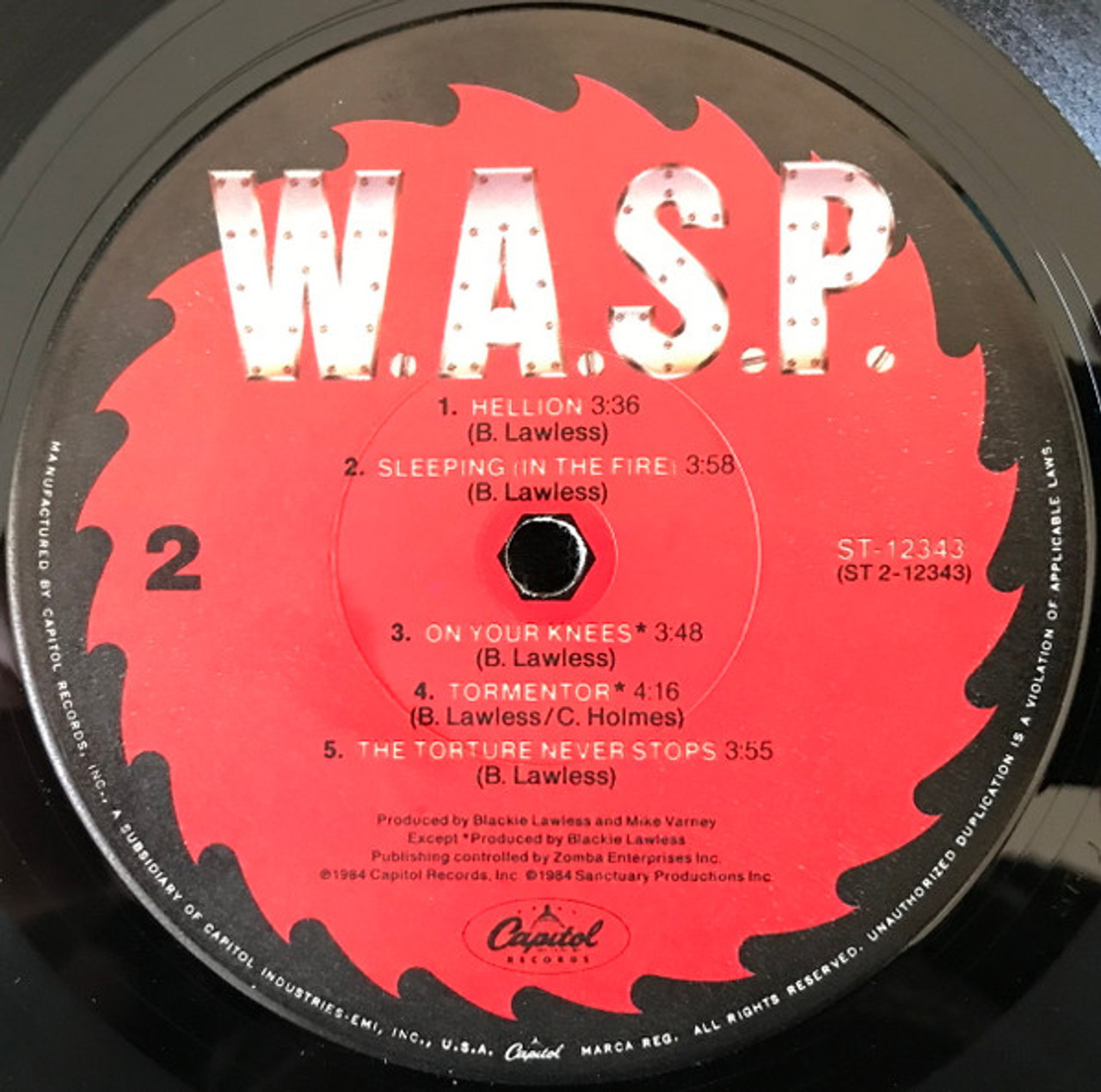 W.A.S.P. - W.A.S.P. - Capitol Records, EMI - ST-12343 - LP