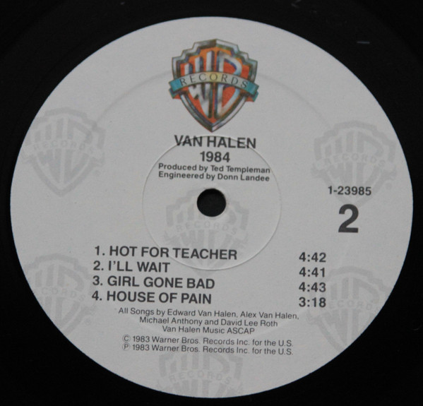Van Halen - 1984 - Warner Bros. Records - 1-23985 - LP, Album