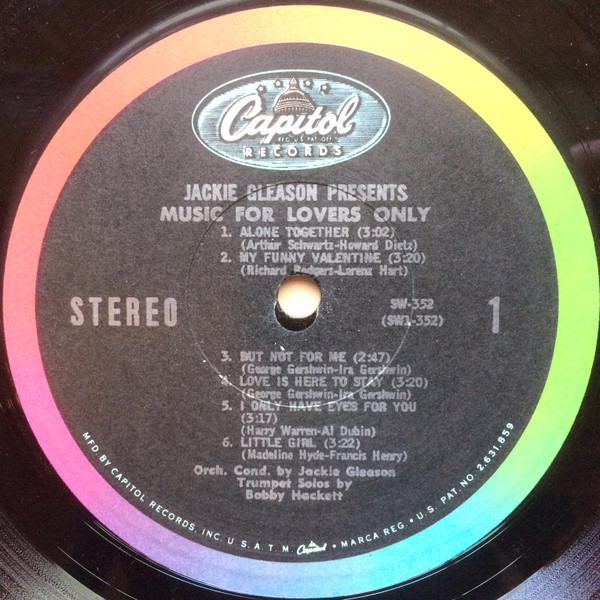 Jackie Gleason - Music For Lovers Only - Capitol Records - SW-352 - LP, Album, RE, Los 1137547349