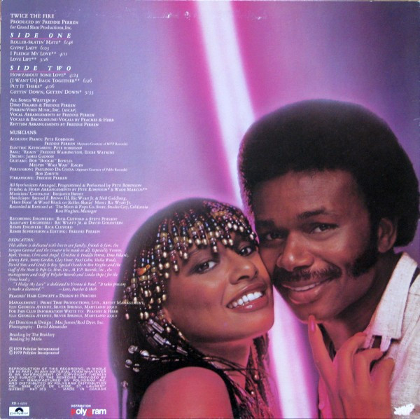 Peaches & Herb - Twice The Fire (LP, Album) - BullTrax Records
