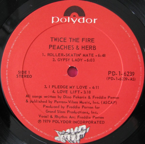 Peaches & Herb - Twice The Fire (LP, Album) - BullTrax Records