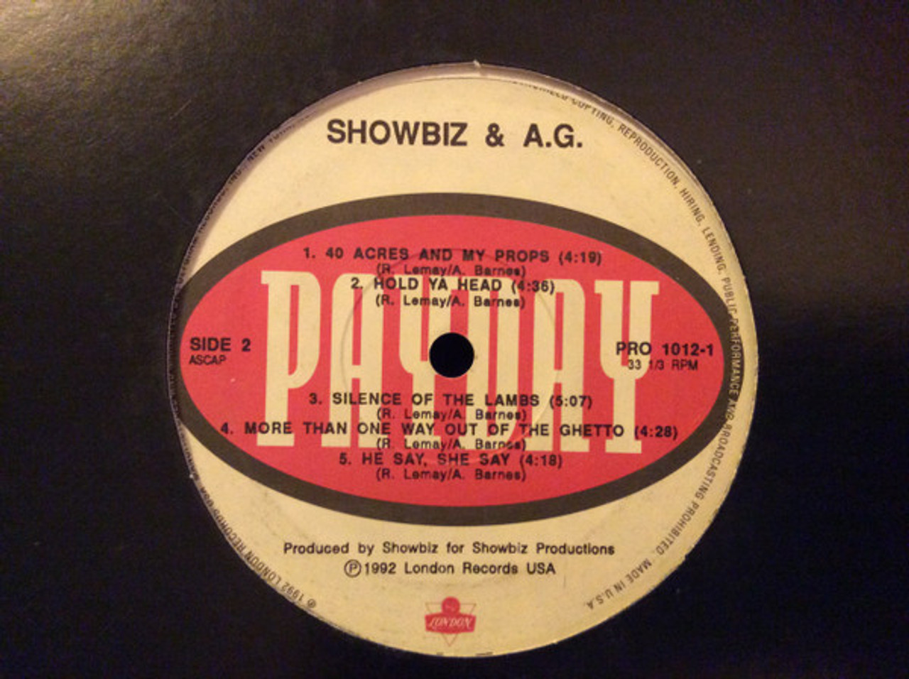 Showbiz & A.G. - Runaway Slave - London Records - PRO 1012-1 - LP ...