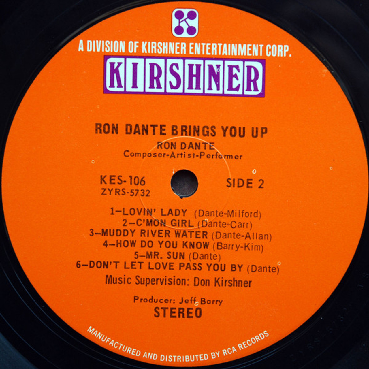 Ron Dante - Brings You Up - Kirshner - KES-106 - LP, Album, Roc