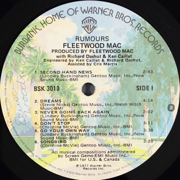 Fleetwood Mac - Rumours - Warner Bros. Records - BSK 3010 - LP