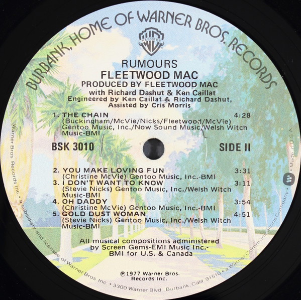 Fleetwood Mac - Rumours - Warner Bros. Records - BSK 3010 - LP