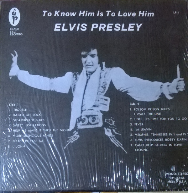 Elvis Presley - To Know Him Is To Love Him - Black Belt Records