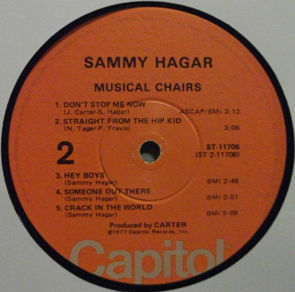 Sammy Hagar - Musical Chairs - Capitol Records - ST-11706