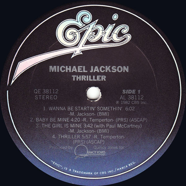 Michael Jackson - Thriller - Epic - QE 38112 - LP, Album, Pit