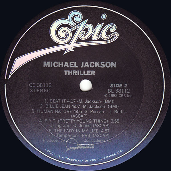Michael Jackson - Thriller - Epic - QE 38112 - LP, Album, Pit