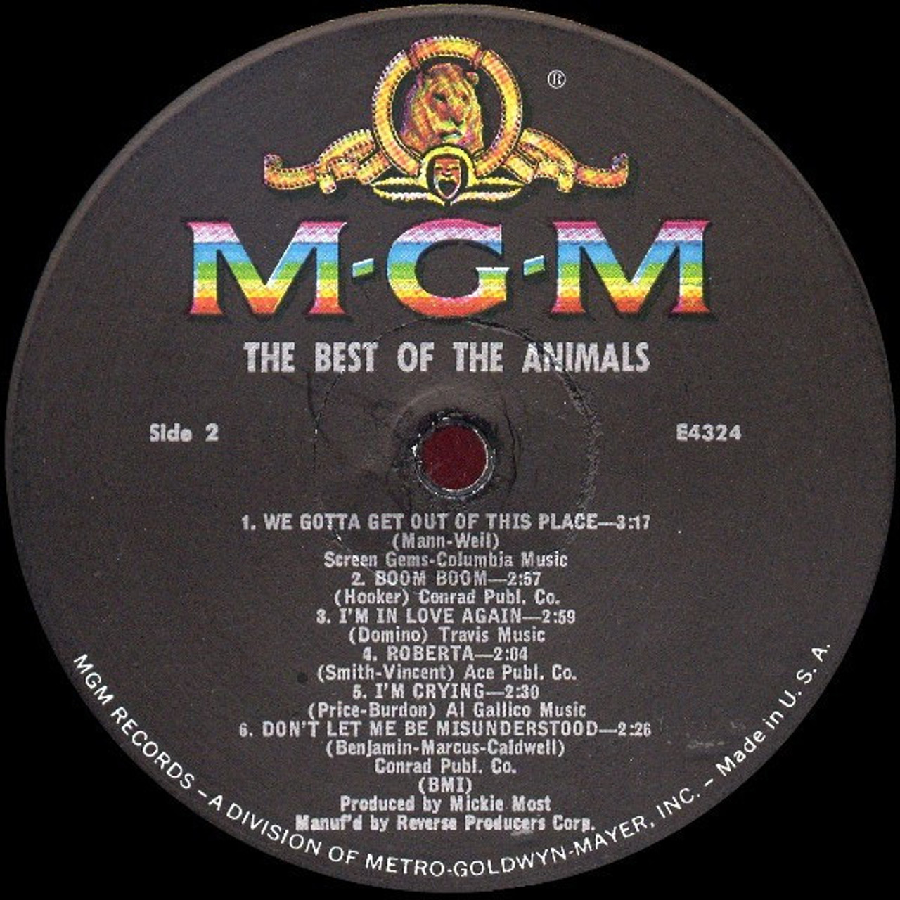 The Animals - The Best Of The Animals - MGM Records, MGM Records