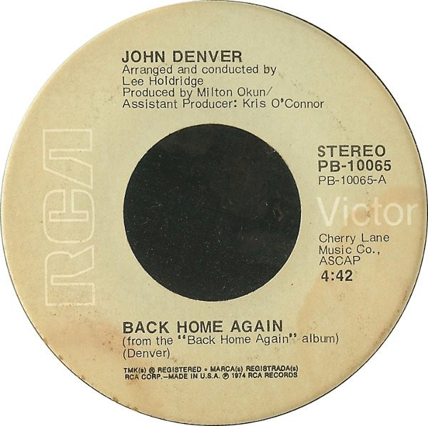John Denver - Back Home Again - RCA Victor - PB-10065 - 7