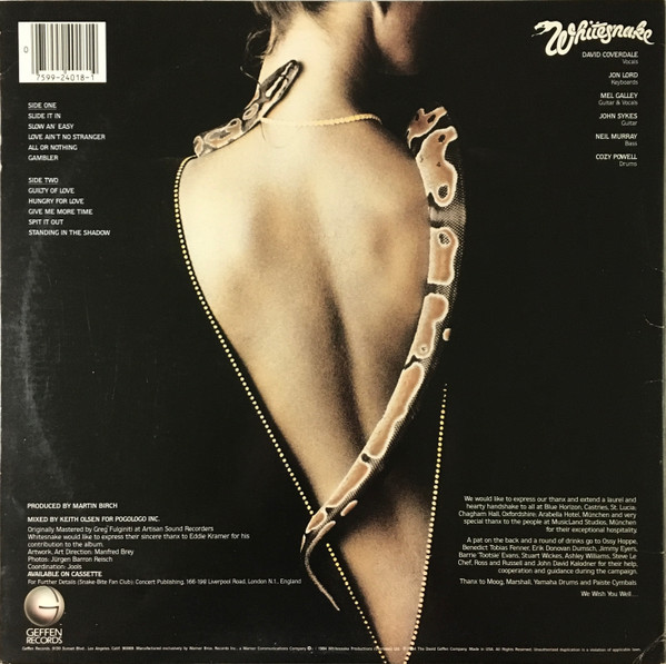 Whitesnake - Slide It In - Geffen Records - GHS 4018 - LP, Album