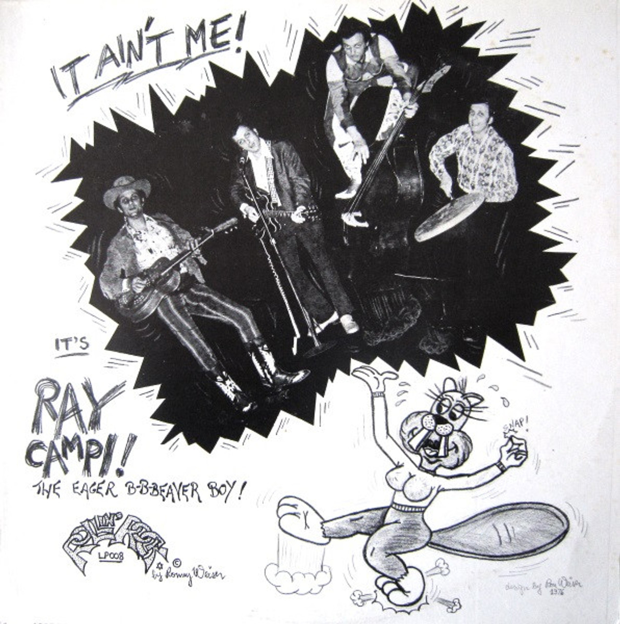 Ray Campi - It Ain't Me - Eager B-B-Beaver Boy - Rollin' Rock, Rollin' Rock  - LP008, LP-008 - LP, Album 2156070878