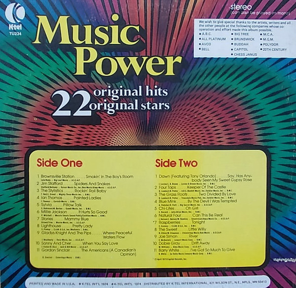 Various - Music Power - K-Tel - TU 234 - LP, Comp, Ltd 2243045380