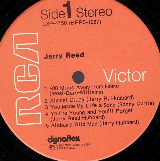 Victor Reed Singer Jerry Reed - Jerry Reed - RCA Victor - LSP-4750 - LP, Album 2363936500 ...