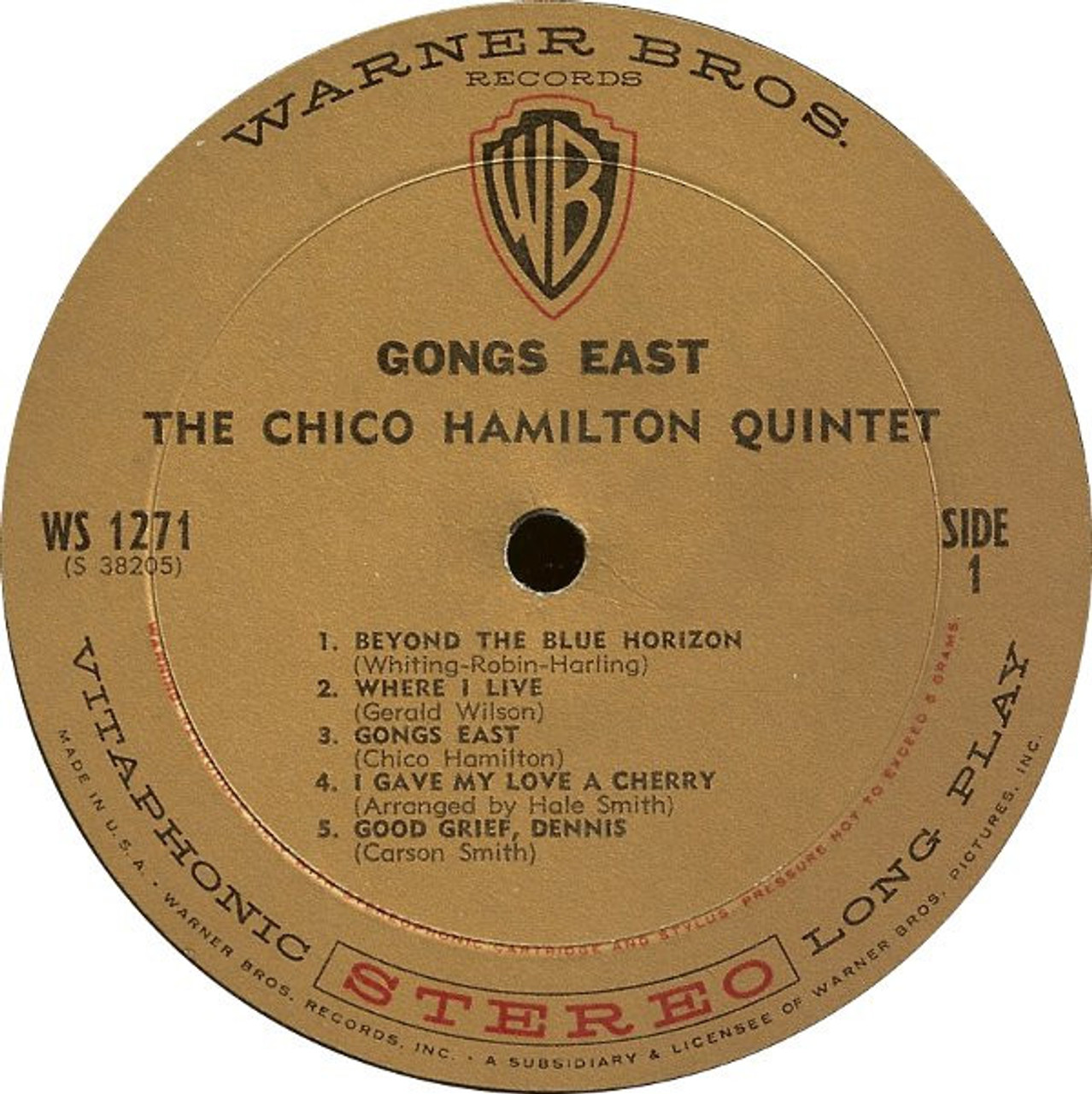 The Chico Hamilton Quintet - Gongs East! - Warner Bros. Records