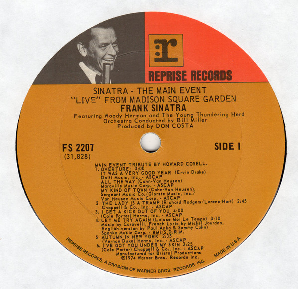 Frank Sinatra - The Main Event (Live) - Reprise Records - FS 2207 