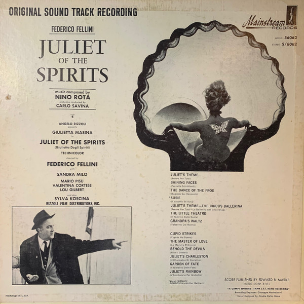 ニーノ・ロータ/Giulietta degli Spiriti サウンドトラック Nino Rota