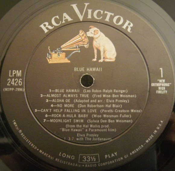 Elvis Presley - Blue Hawaii - RCA Victor - LPM-2426 - LP, Album