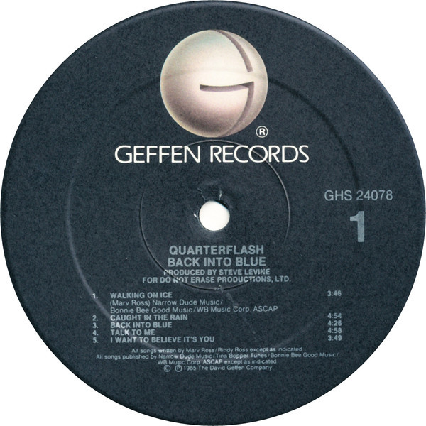 Quarterflash - Back Into Blue - Geffen Records - GHS 24078 - LP