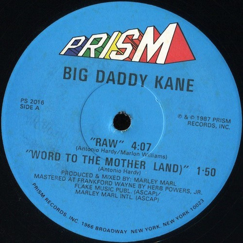Big Daddy Kane - Raw / Word To The Mother (Land) - Prism - PS 2016
