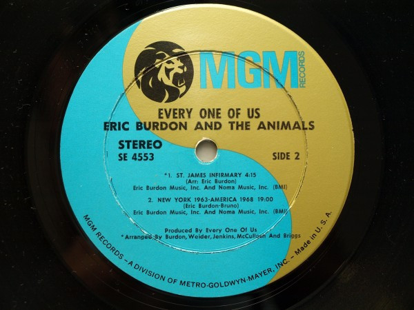 Eric Burdon & The Animals - Every One Of Us (LP, Album, H.V