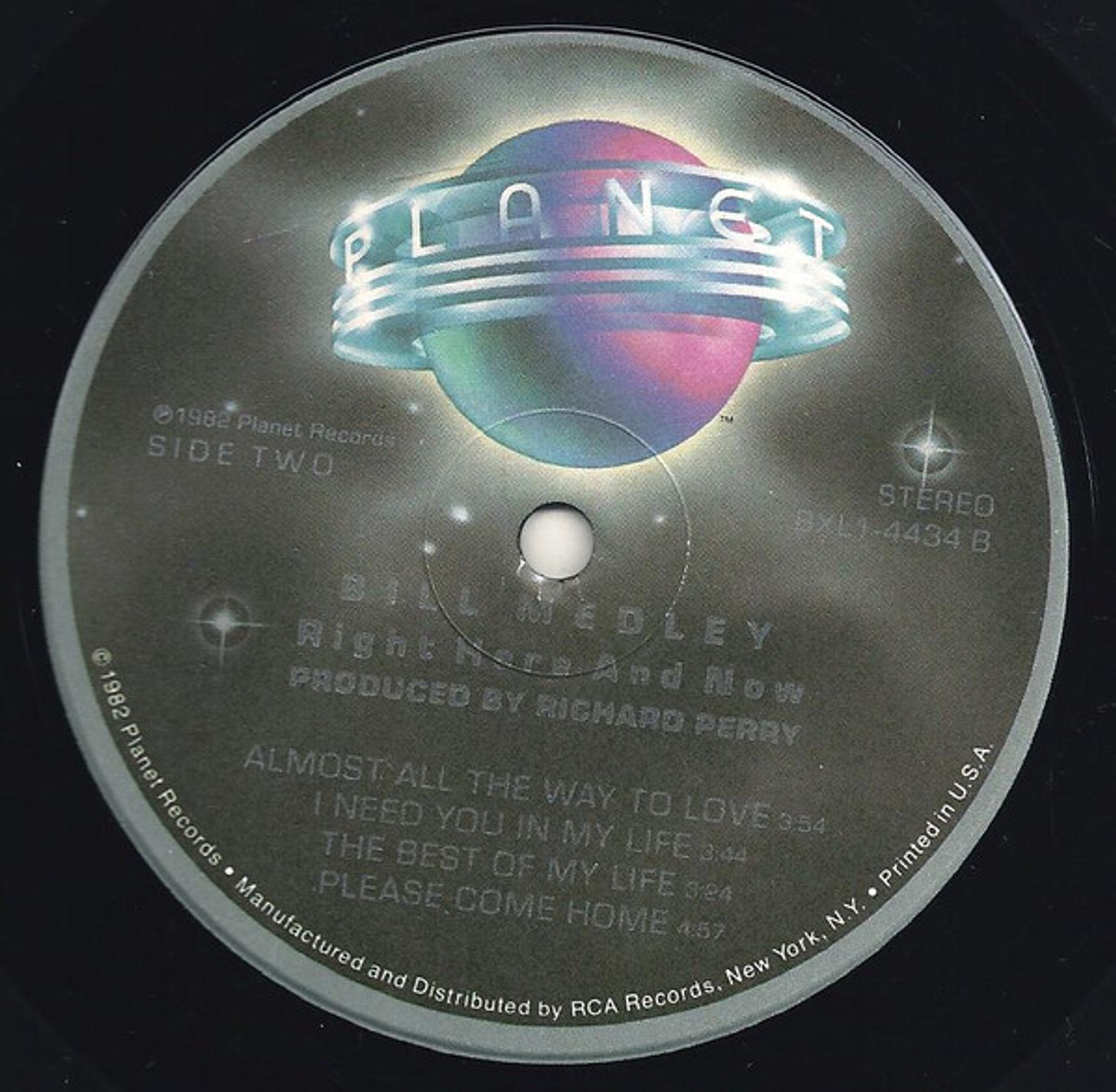 Bill Medley - Right Here And Now (LP, Album) - BullTrax Records