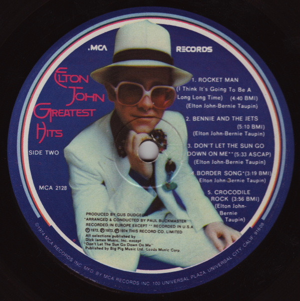 Elton John - Greatest Hits (LP, Comp, Pin) - BullTrax Records