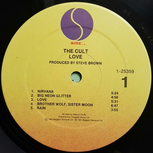 The Cult - Love (LP, Album, Spe) - BullTrax Records