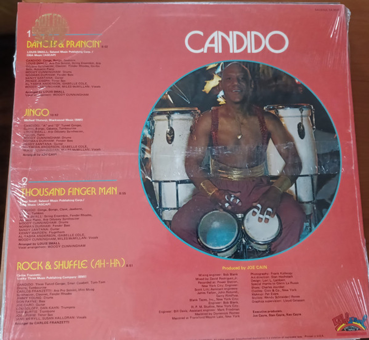 Candido - Dancin' & Prancin' (LP, Album, Promo) - BullTrax Records