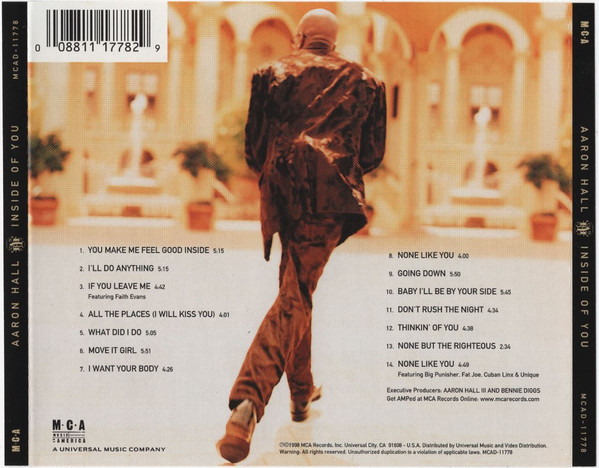 洋楽 aaron hall-inside of you Aaron Hall - Inside Of You (CD, Album) - BullTrax Records