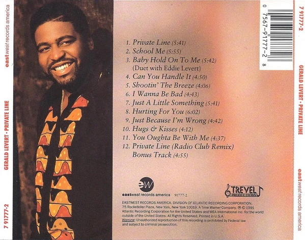 Gerald Levert - Private Line (CD, Album) - BullTrax Records