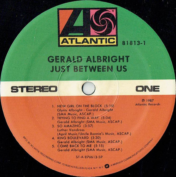 Gerald Albright - Just Between Us (LP, Album, SRC) - BullTrax Records