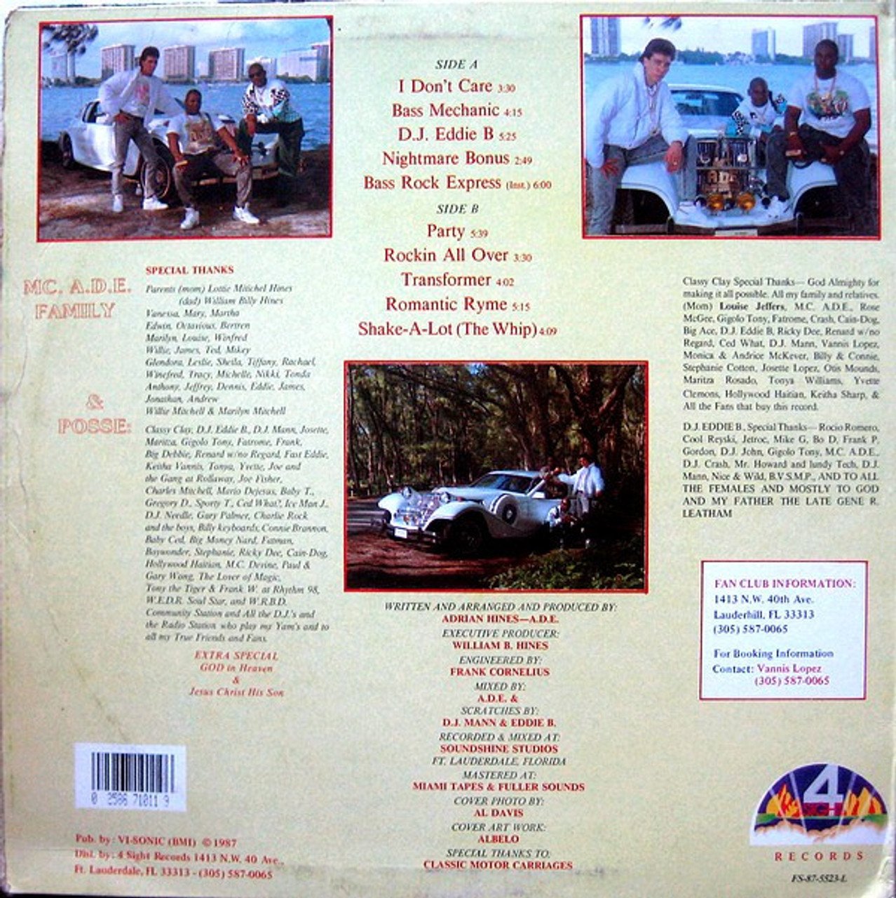 MC. A.D.E. And Posse - Just Sumthin To Do (LP, Album