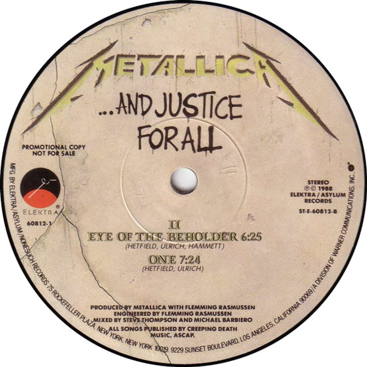 Metallica - And Justice For All (2xLP, Album, Promo, Tra