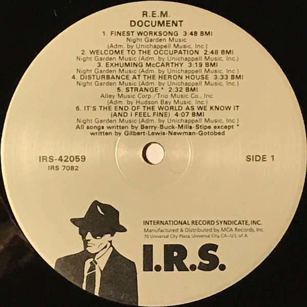 R.E.M. - Document (LP, Album) - BullTrax Records