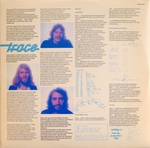 Trace (6) - Trace (LP, Album, Promo) - BullTrax Records