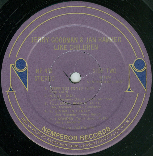Jerry Goodman & Jan Hammer - Like Children (LP, Album, PR