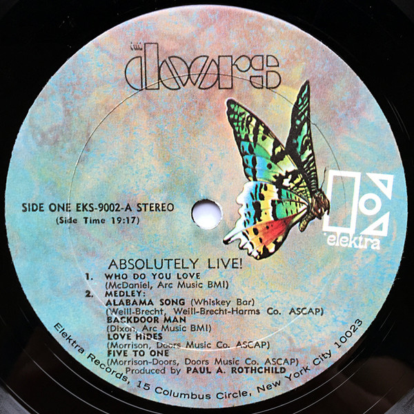 The Doors - Absolutely Live (2xLP, Album, All) - BullTrax Records